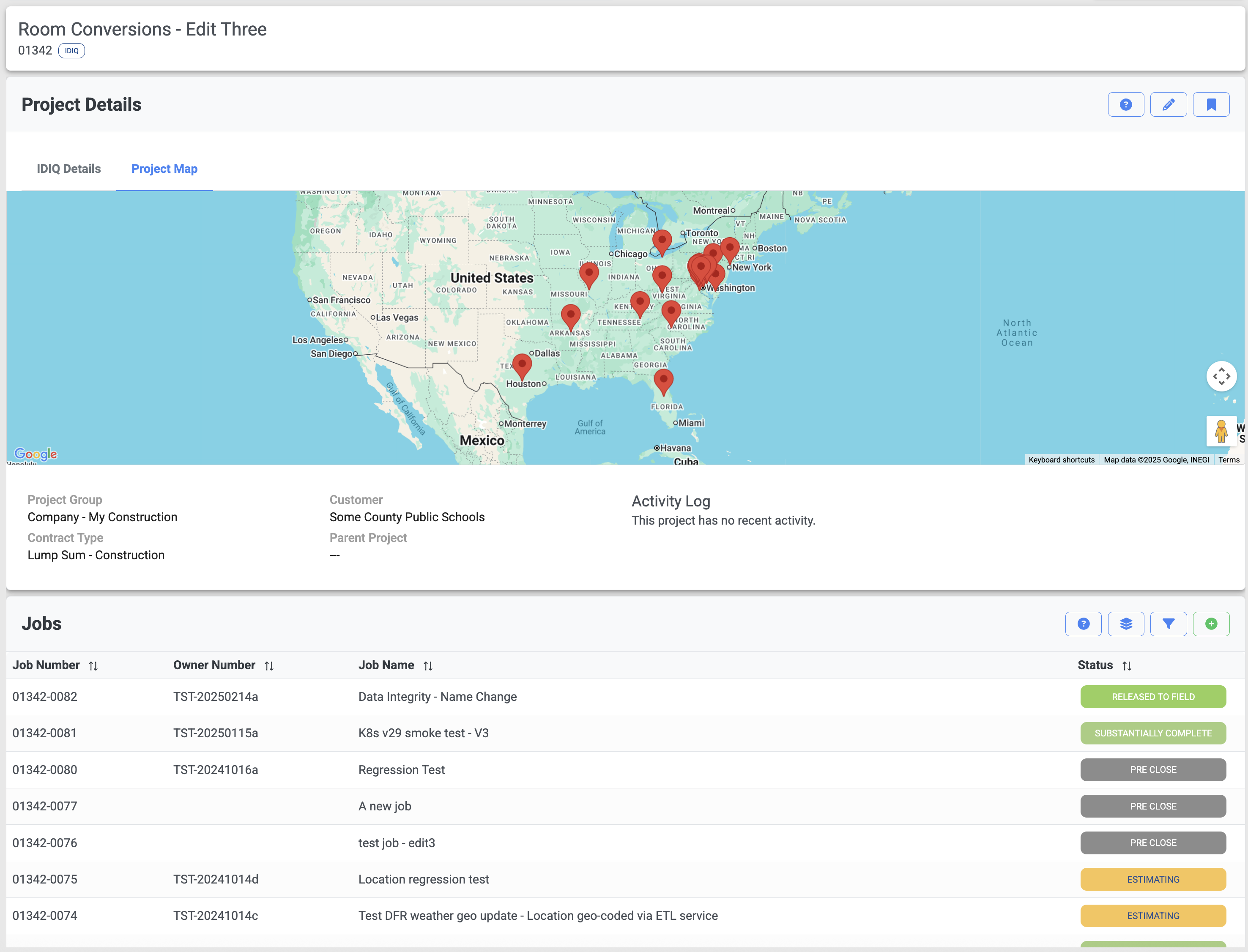 Multi-project portfolio dashboard
